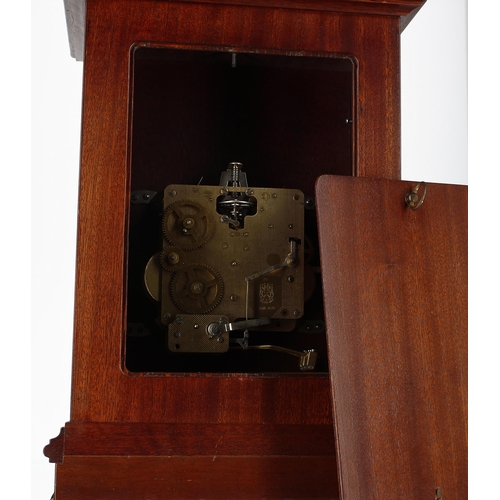 2309 - Contemporary mahogany three train bracket clock, the 7