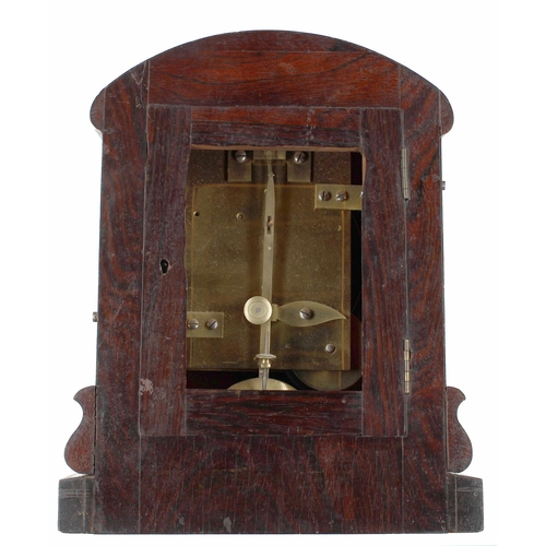 2314 - Mahogany single fusee bracket clock, the 6