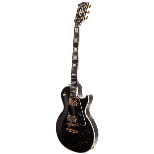 460 - 2018 Gibson Custom Shop Les Paul Custom electric guitar, made in USA; Body: ebony finish, very light... 