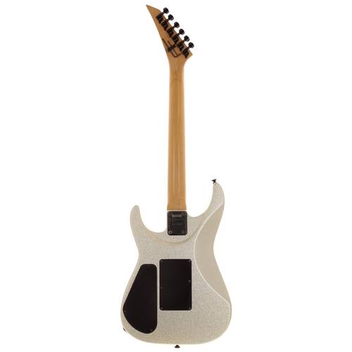 714 - 1990 Charvel Fusion Custom 375 electric guitar, made in Japan; Body: silver sparkle finish, a few di... 