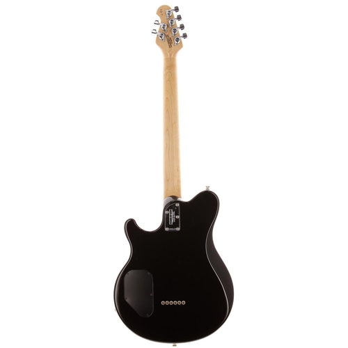 671 - 1998 Ernie Ball Music Man Axis Sport electric guitar, made in USA; Body: opaque black, a few minor m... 