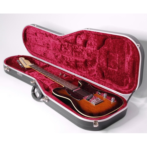 699 - Richard Tomson T-Type electric guitar; Body: two-tone tobacco sunburst; Neck; maple set neck with ta... 