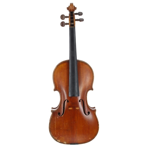 2429 - Good violin labelled Cav Rossi Giuseppe, da Cittadella (Padova), Fece in Roma, Anno 1929; also signe... 