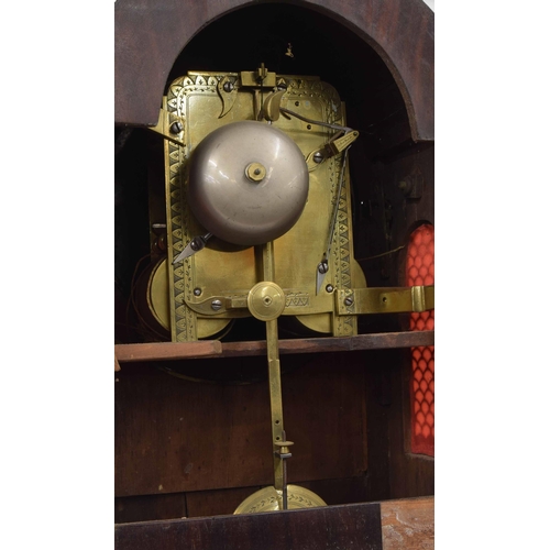 1511 - English mahogany double fusee bracket clock, the 8