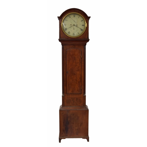 1801 - Mahogany eight day longcase clock, the 13.5