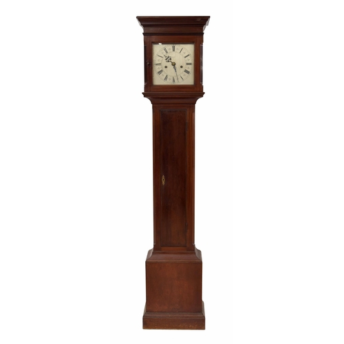 1803 - Good mahogany eight day grandmother clock, the 9.5