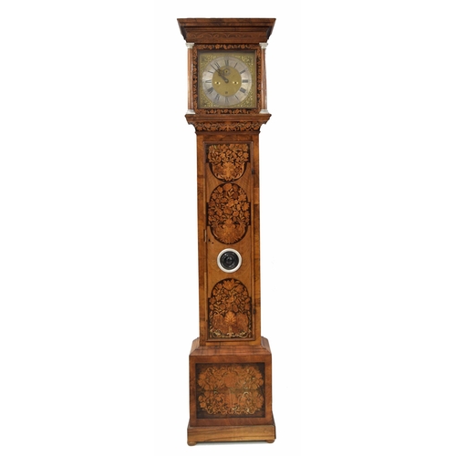 1813 - Walnut and marquetry month going longcase clock, the 12