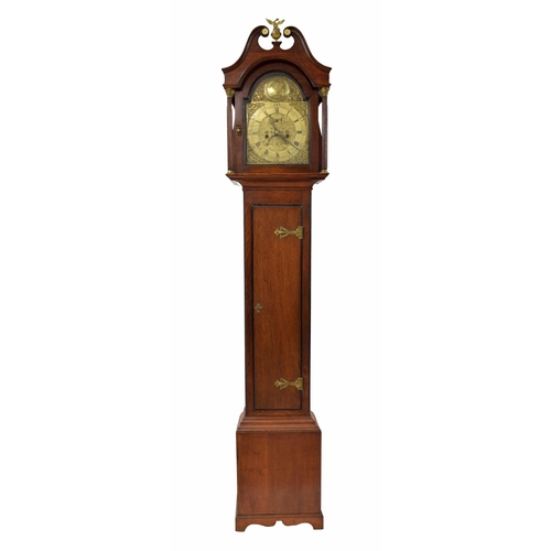 1816 - Good oak and ebony banded eight day longcase clock, the 10