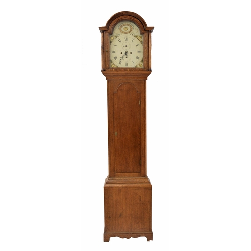 1817 - Oak eight day longcase clock, the 12