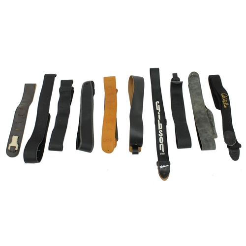 191 - Bernie Marsden - ten various used and unused guitar straps to include Levy's, Paul Reed Smith, Gibso... 