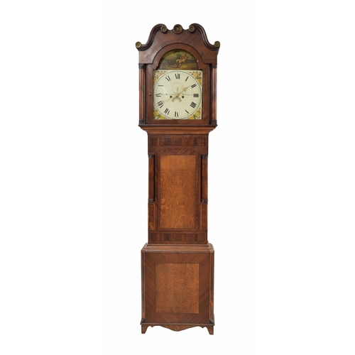 1808 - Oak and mahogany eight day longcase clock, the 14