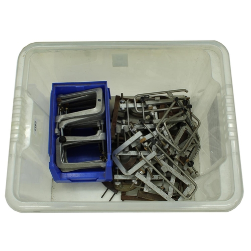 2102 - Fifteen good aluminium clamps for violin/viola studs and bass-bars; also thirty-seven assorted steel... 