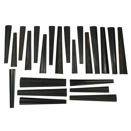 2112 - Twenty-three ebony violin fingerboards, new and good reusable 