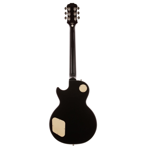 608 - 2014 Epiphone Les Paul Standard electric guitar, made in China; Body: black finish, finish chips to ... 