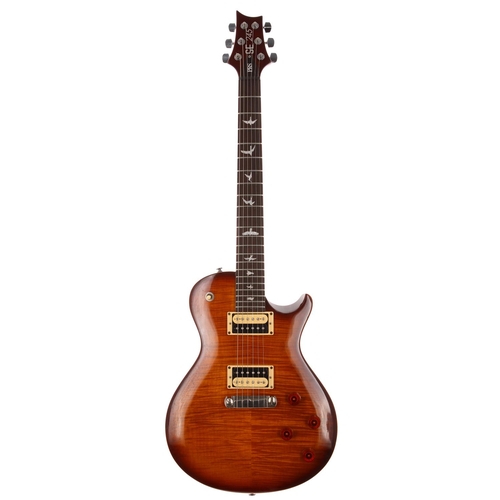 495 - 2015 Paul Reed Smith (PRS) SE245 electric guitar, made in Korea; Body: amber burst finished figured ... 