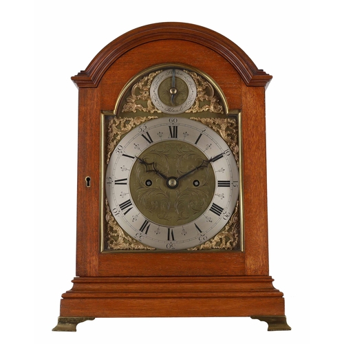 1321 - Small oak double fusee bracket clock, the 7