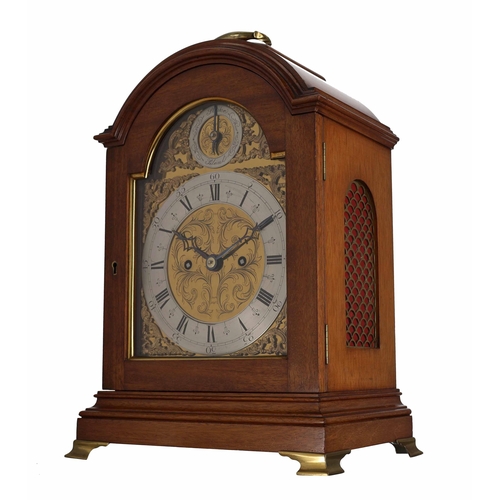 1321 - Small oak double fusee bracket clock, the 7