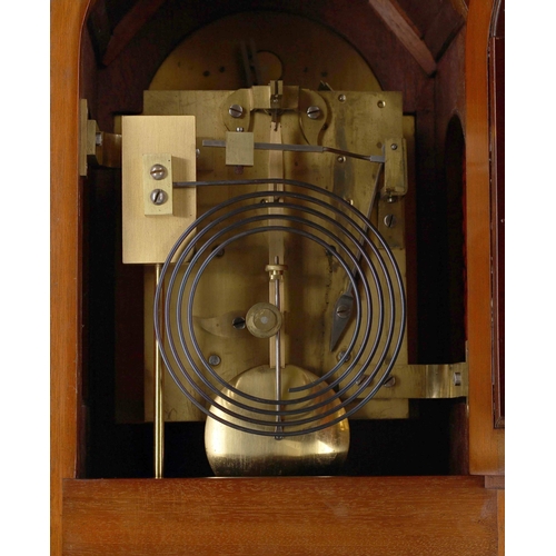 1321 - Small oak double fusee bracket clock, the 7