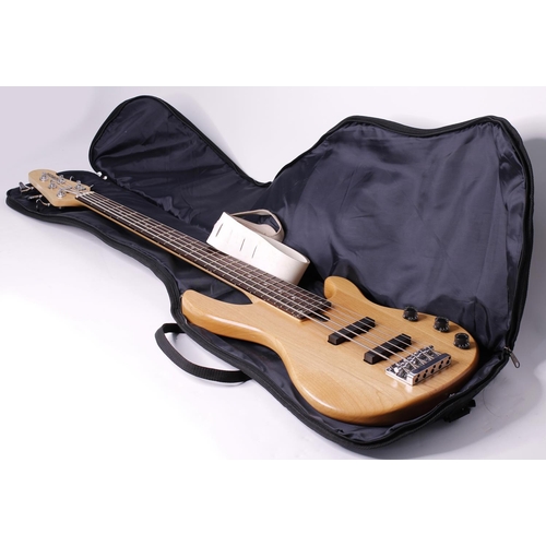 260 - Ian Bairnson - Yamaha BBN5 five string bass guitar, made in Taiwan, ser. no. MX24258; Body: natural ... 