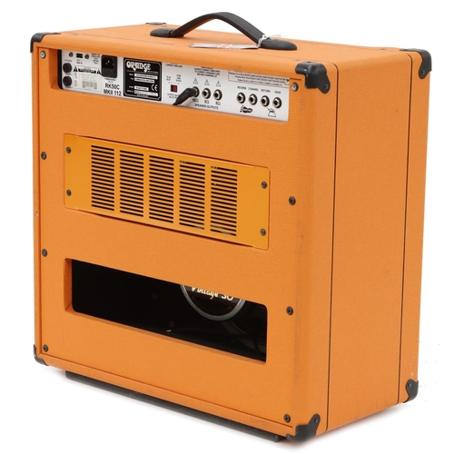 116 - Bernie Marsden - stage used Orange Amplification Rockerverb 50 MKII guitar amplifier, made in Englan... 