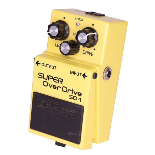 276 - Ian Bairnson - Boss SD-1 Super Overdrive guitar pedal, made in Taiwan, ser. no. FZ69492... 