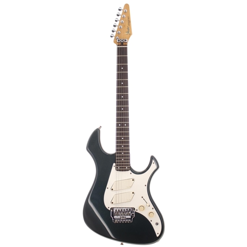 403 - 1985 Fender Performer electric guitar, made in Japan; Body: Gun Metal Blue finish, heavy blemishes w... 