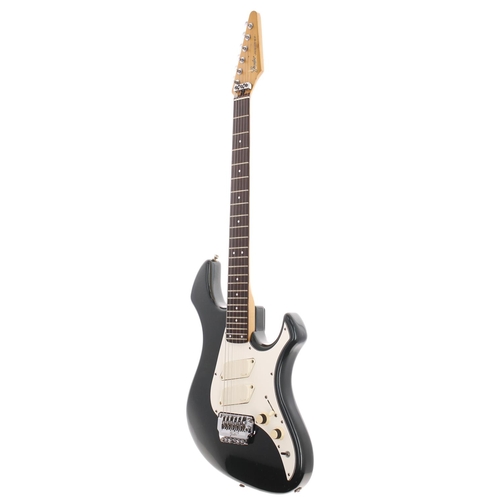 403 - 1985 Fender Performer electric guitar, made in Japan; Body: Gun Metal Blue finish, heavy blemishes w... 