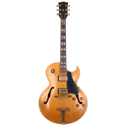 467 - 1976 Gibson ES-175D electric guitar, made in USA; Body: natural finish, rubbing and lacquer loss to ... 