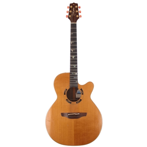 540 - 1996 Takamine Santa Fe PSF-48C electro-acoustic guitar, made in Japan; Back and sides: rosewood, lig... 