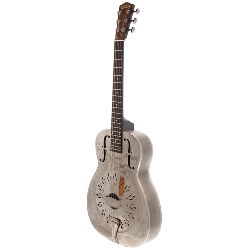 660 - 1938 National Style O square neck conversion resonator guitar, made in USA; Body: replaced cone and ... 