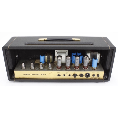 951 - 1971 Marshall JMP 1959T 100 watt Super Tremolo guitar amplifier head, made in England, amp fitted wi... 