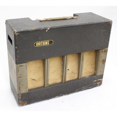 1114 - Early 1960s Watkins Monitor guitar amplifier, made in England, driven by a Watkins Power 30 Drive Un... 