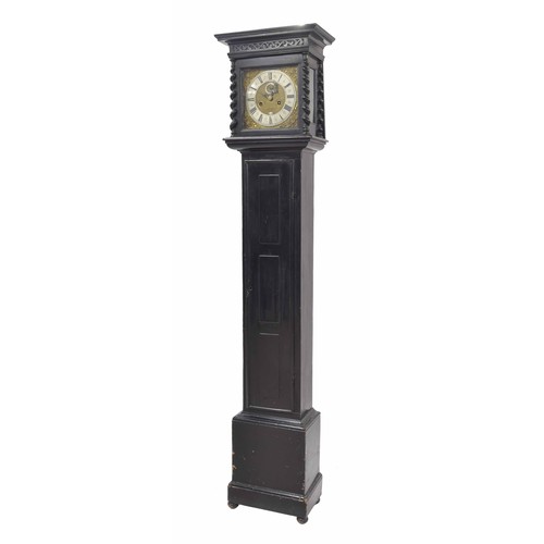 1815 - Good ebonised eight day longcase clock with five pillar movement, the 10