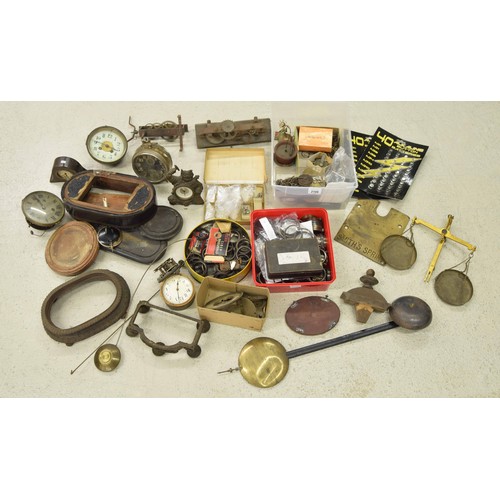 2109 - Miscellaneous horology including several small mantel clocks and movements in need of restoration an... 