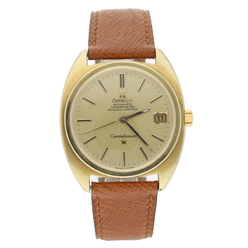 419 - Omega Constellation Chronometer automatic gold capped and stainless steel gentleman's wristwatch, re... 