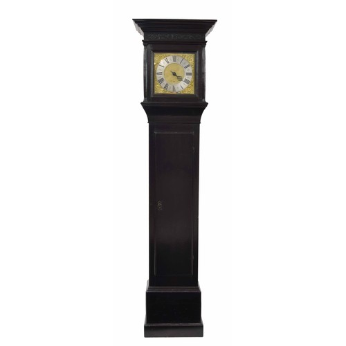 1819 - Ebonised thirty hour longcase clock with birdcage movement, the 10