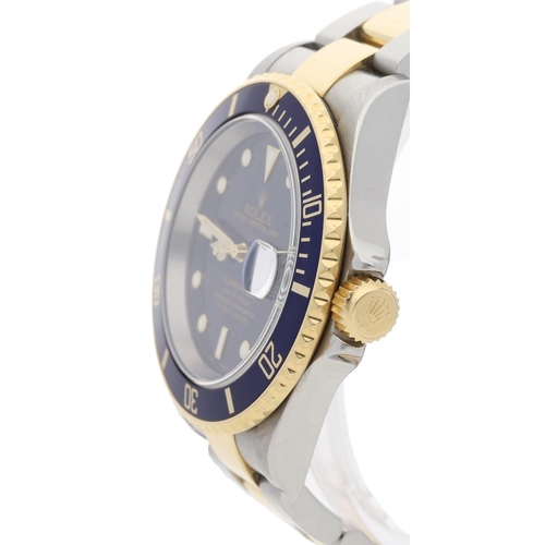 455 - Rolex Oyster Perpetual Date Submariner gold and stainless steel gentleman's wristwatch, reference no... 