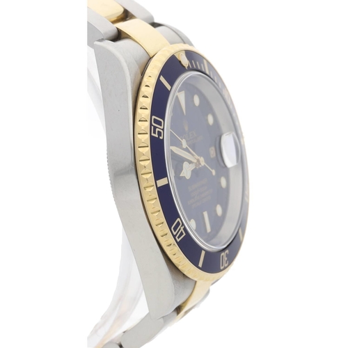 455 - Rolex Oyster Perpetual Date Submariner gold and stainless steel gentleman's wristwatch, reference no... 