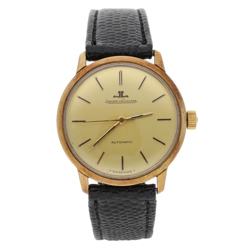 526 - Jaeger-LeCoultre 9ct automatic gentleman's wristwatch, import hallmarks London 1968, case no's. 386 ... 