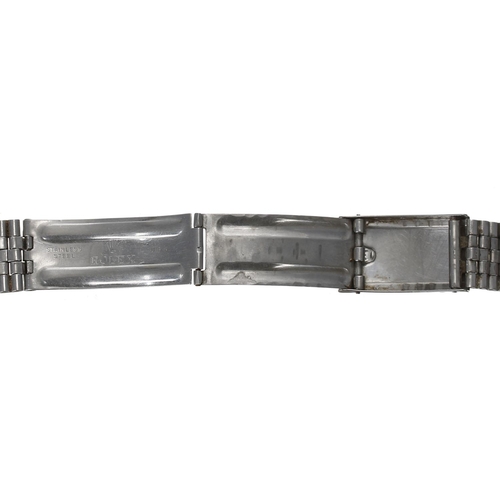 784 - Rolex USA stainless steel gentleman's wristwatch bracelet, with 20mm 455B end links, 6.5