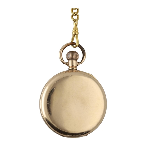 856 - American Waltham gold plated half hunter lever pocket watch, circa 1908, serial no. 1749278, signed ... 