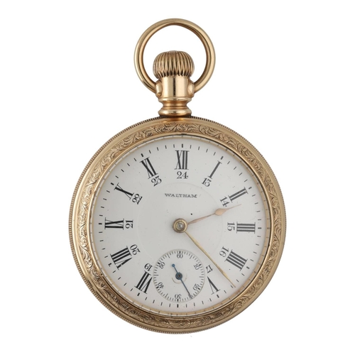 859 - American Waltham 'Sterling' gold plated lever pocket watch, circa 1907, serial no. 16269173, signed ... 