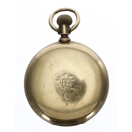 865 - American Waltham 'Riverside' 18ct lever set hunter pocket watch, circa 1886, serial no. 3190461, sig... 