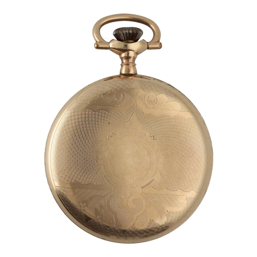 876 - American Waltham 'Traveler' gold plated lever pocket watch, circa 1902, serial no. 11399670, signed ... 