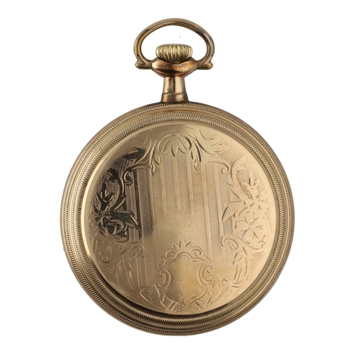 878 - Hamilton 'Railway Special' gold plated lever set pocket watch, circa 1948, serial no. C298581, signe... 