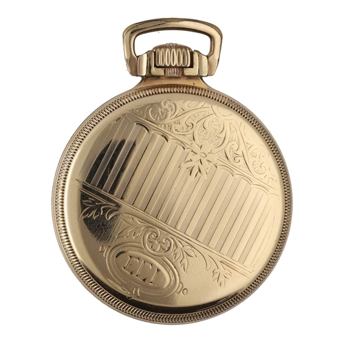 879 - Hamilton 'Railway Special' gold plated lever set pocket watch, circa 1948, serial no. C324740, signe... 