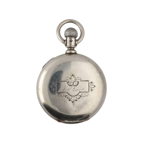 890 - Hampden Watch Co. 'Lakeside' lever set coin silver hunter pocket watch, circa 1881,serial no. 188196... 