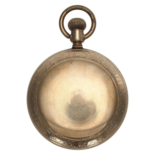 895 - Waterbury Watch Co. Addison Series K duplex gold plated pocket watch, signed movement, signed dial, ... 