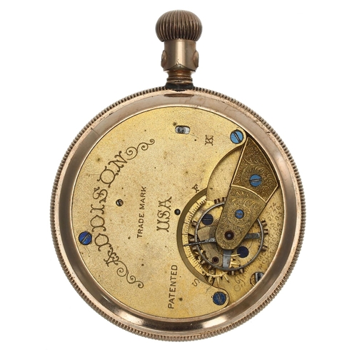 895 - Waterbury Watch Co. Addison Series K duplex gold plated pocket watch, signed movement, signed dial, ... 