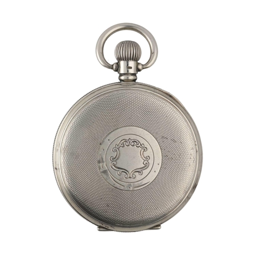 911 - American Watham silver lever pocket watch, circa 1925, serial no. 25172283, signed movement, hinged ... 